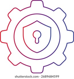 ícone de controle de segurança processar proteção de dados 