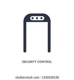 security control icon. Simple element illustration from airport terminal concept. security control editable symbol design on white background. Can be use for web and mobile.