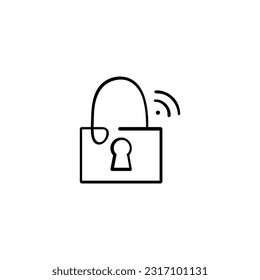 Security Control Line Style Icon Design