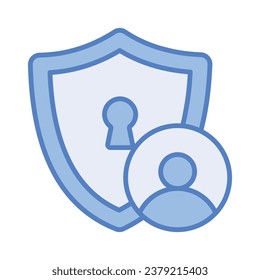 Security control symbol, vector pictogram isolated, security agency concept