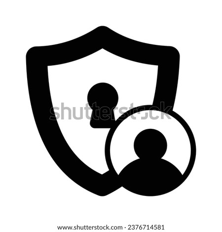 Security control symbol, vector pictogram isolated, security agency concept