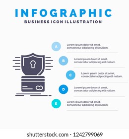 security, credit card, card, hacking, hack Infographics Template for Website and Presentation. GLyph Gray icon with Blue infographic style vector illustration.