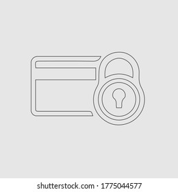 Security credit card simple isolated vector icon eps 10.