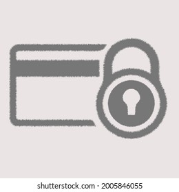 Tarjeta de crédito de seguridad simple icono de vector aislado eps 10.