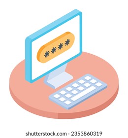 Security and Cyber Attacks Isometric Icon