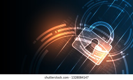 Concepto digital de seguridad Antecedentes tecnológicos abstractos proteger la innovación del sistema ilustración vectorial
