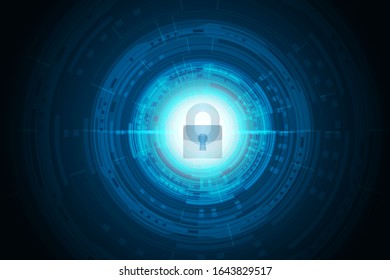 Concepto digital de seguridad Antecedentes tecnológicos abstractos proteger la innovación del sistema ilustración vectorial