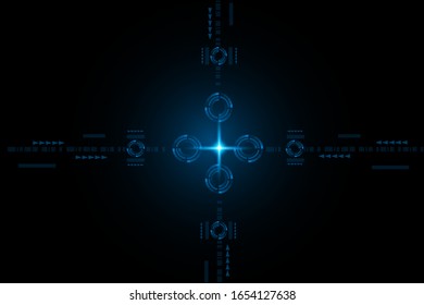 Security cyber digital concept Abstract technology background protect system innovation vector illustration