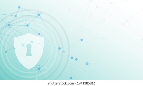 Security cyber digital concept Abstract technology background protect system innovation vector illustration
