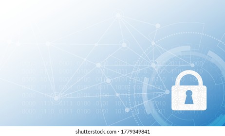Security cyber digital concept Abstract technology background protect system innovation vector illustration
