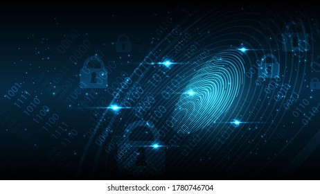Security cyber digital concept Abstract technology background protect system innovation vector illustration
