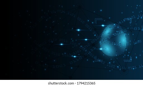 Concepto digital de seguridad Resumen Antecedentes de la tecnología de abstracto proteger la innovación del sistema ilustración vectorial

