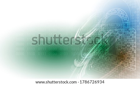 Security cyber digital concept Abstract technology background protect system innovation vector illustration
