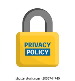 Security cyber digital concept. Privacy policy, safety lock and data protection concept. Vector illustration