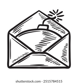 Segurança Cyber Ilustração Colorless - Mensagem Boom
