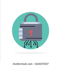 Security, cyber, lock, protection, secure Flat Color Icon Vector. Vector Icon Template background