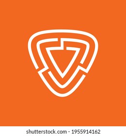 Concepto de logotipo de seguridad y ciberseguridad