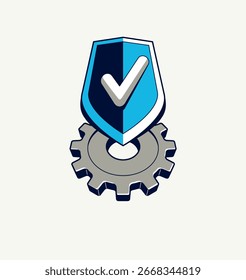 Detailliertes Symbol für Sicherheit und Cybersicherheit.