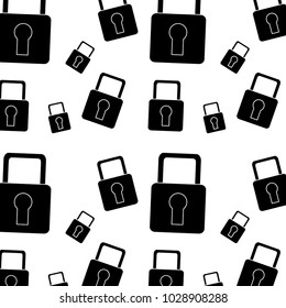 security data information padlock seamless pattern