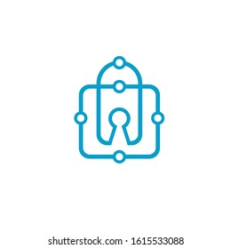 security data logo design vector template sign