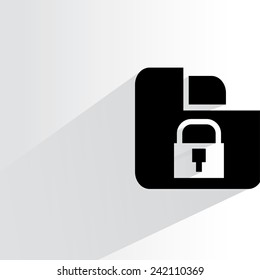 security data, data protection on white background, flat and shadow theme