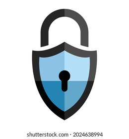 Vector de plantilla de diseño del logotipo de defensa de seguridad. Tecnología de seguridad, seguridad personal en la web de la información.