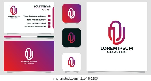 logotipo de diseño de seguridad y tarjeta de marca