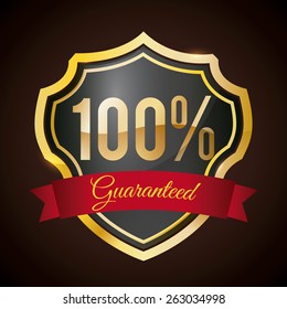 Security design over brown background, vector illustration.