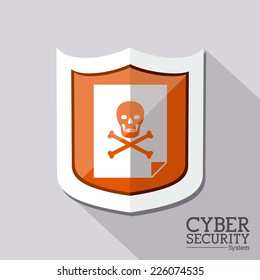 Security design over gray background, vector illustration