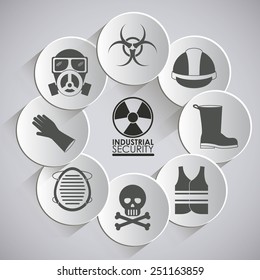 Security design over gray background, vector illustration.