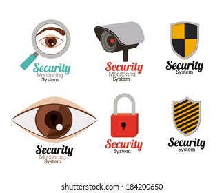 Security design over white background, vector illustration