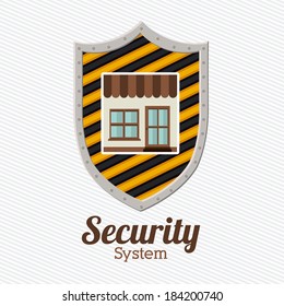 Security design over white background, vector illustration