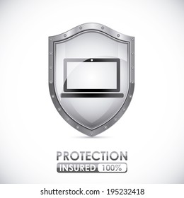 Security design over white background, vector illustration