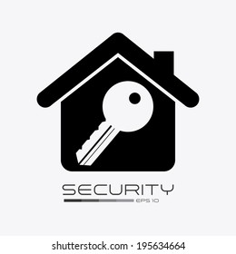 Security design over white background, vector illustration