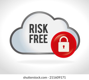 Security design over white background, vector illustration
