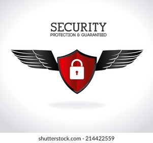 Security design over white background, vector illustration