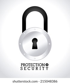 Security design over white background, vector illustration