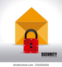 Security design over white background, vector illustration