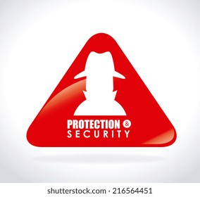 Security design over white background, vector illustration