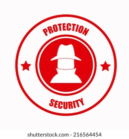 Security design over white background, vector illustration