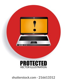 Security design over white background, vector illustration