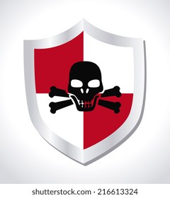 Security design over white background, vector illustration