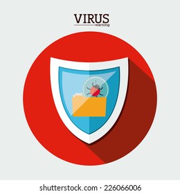 Security design over white background, vector illustration