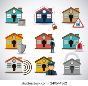 Security design over white background, vector illustration.