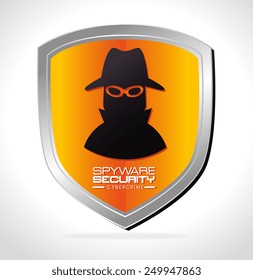Security design over white background, vector illustration.