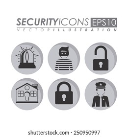 Security design over white background, vector illustration.