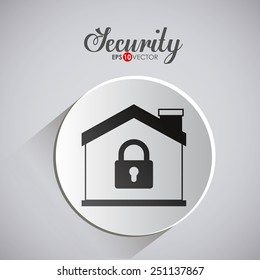 Security design over white background, vector illustration.