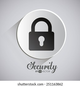 Security design over white background, vector illustration.