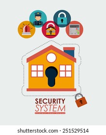 Security design over white background, vector illustration.