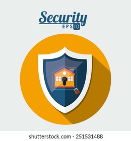 Security design over white background, vector illustration.